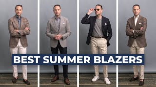 5 Best Mens Summer Season Blazers  Summer Sport Coat Outfit Ideas [upl. by Yaf]