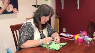 How to Affix Glitter to Clothing  Homemade Crafts [upl. by Odlaumor]