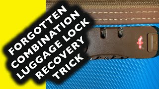 How to Unlock Forgotten TSA Combo Dial Lock EASY [upl. by Jemimah758]