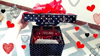 ♡ DIY ♡ CAJA PARA MI NOVIO ♡ Con letrero ♡ Erandy Paz [upl. by Yecaj]