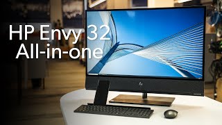 HP Envy 32 unboxing First to offer RTX and HDR 600 in an allinone [upl. by Ynehteb]