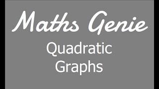 Quadratic Graphs [upl. by Nebe]