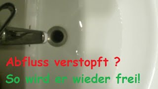 Verstopften Abfluss reinigen mit Hausmittel  freimachen ohne Chemie  Dusche Waschbecken verstopft [upl. by Lennie560]