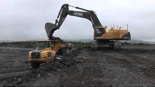 Volvo EC700B with Volvo A40 trucks [upl. by Niliac923]