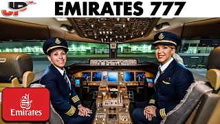 Emirates Women Pilot Boeing 777 into Quito  Cockpit Views [upl. by Suoicerp]