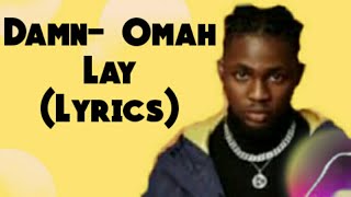 Omah Lay Damn Lyric Video [upl. by Ednarb]