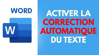 Comment ACTIVER LE CORRECTEUR AUTOMATIQUE DE MOTS Formation Word Gratuite [upl. by Scever]