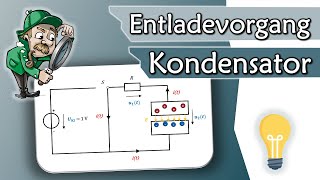 Wie funktioniert ein Kondensator Entladevorgang Spannung und Strom  Gleichstromtechnik  12 [upl. by Jarus]