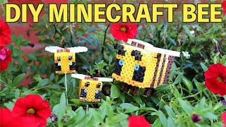 DIY 3D Minecraft Bee Perler Bead Figure [upl. by Bouchier]