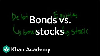 Bonds vs stocks  Stocks and bonds  Finance amp Capital Markets  Khan Academy [upl. by Drusy]