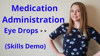 HOW TO ADMINISTER EYE DROPS  SKILLS DEMO [upl. by Melton]