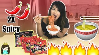 EXTREME SPICY RAMEN NOODLE CHALLENGE [upl. by Ednargel]