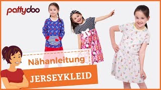 Kinderkleider aus Jersey selber nähen  Nähen für Anfänger [upl. by Bright]