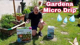 Gardena Micro Drip Bewässerungssystem Starter Kit Installation verlegen Test Review [upl. by Mchugh958]