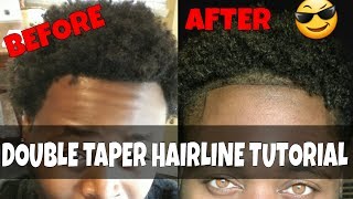 HOW TO Faded Double HAIRLINE Tutorial🔥 [upl. by Mairym940]