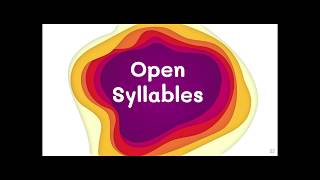 The Six Syllable Types Open Syllables [upl. by Licha560]