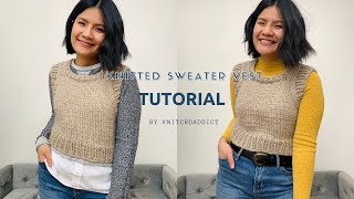 How to Knit a Sweater Vest  Free Knitting Pattern [upl. by Kowal]