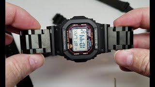 How to replace strap band on Casio GShock Watch GWM5610 using JaysAndKays Metal Adapters [upl. by Adrianne]