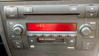 Audi stereo Safe mode  symphony [upl. by Ecilahs425]