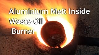 Making a metal melting furnace from DIY oil burner [upl. by Glendon]