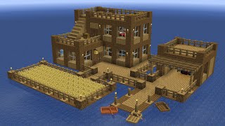 Minecraft  How to build ocean survival base [upl. by Nats]