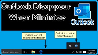 Outlook Disappears From Taskbar When Minimized  100 worked 2025 [upl. by Olivia]