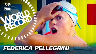 Federica Pellegrini breaks her own World Record at Rome 2009  FINA World Championships [upl. by Otreblada585]