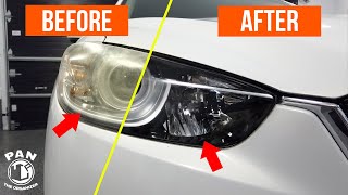 HOW TO RESTORE HEADLIGHTS  QUICK amp EASY NO TOOLS [upl. by Retrac]