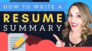 How To Write A Resume Summary  Sample Resume Template [upl. by Peisch]