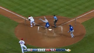 Coghlan scores by jumping over Yadi [upl. by Bedell]