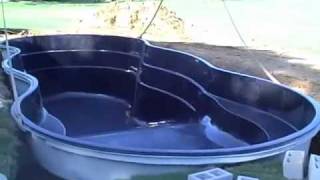 Leisure Pools first deep end fiberglass pool installed in AL [upl. by Lemar]