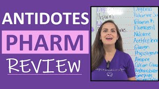 Antidotes Pharmacology Medications Nursing NCLEX Review  Nursing Pharmacology [upl. by Leilani]