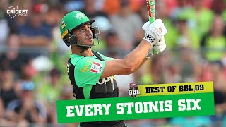 Every time BKT Golden Bat Marcus Stoinis cleared the rope  KFC BBL09 [upl. by Drauode]