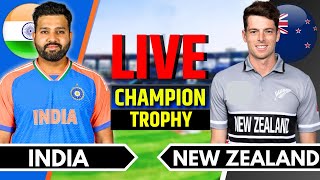 India vs New Zealand Match 12  Live Cricket Match Today  IND vs NZ  Champions Trophy Last 40 Ov [upl. by Inattyrb]