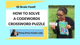 How to Solve a Codewords Crossword Puzzle From Penny Press [upl. by Atteval]