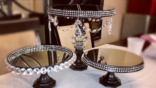 Dollar Tree DIY Glam Cake Stands 3 Different Designs [upl. by Ellevart189]