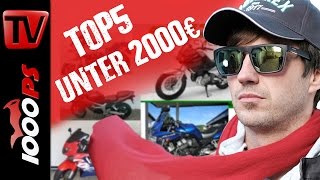 Top 5  Motorräder unter 2000 Euro  Günstig und zuverlässig [upl. by Hahnke492]