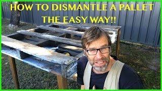 How to Dismantle a Pallet The EASY Way Two Great Techniques [upl. by Anibla34]