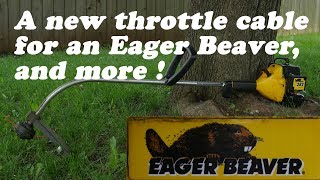 Eager Beaver String Trimmer  McCulloch 282 new throttle cable starter rope and more [upl. by Buehler]