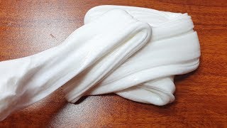 White Glue Satl Slime No Borax DIY Salt Slime [upl. by Anauqaj714]