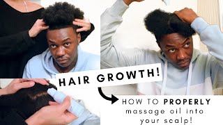 HOW TO Properly Massage Oils into Scalp for Hair Growth [upl. by Procto617]