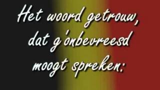 De Brabançonne  Belgisch Volkslied  Belgian National Anthem lyrics [upl. by Edelstein]