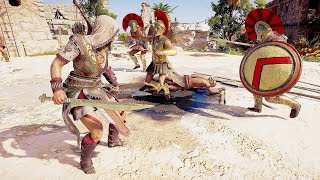 Assassins Creed Odyssey Brutal Hunter Combat amp Legendary Dagger Kills [upl. by Yseult]