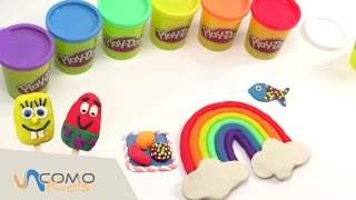 Haciendo figuras con plastilina  Plastilina PlayDoh en español [upl. by Terina137]