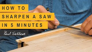 How to Sharpen a Saw in 5 Minutes  Paul Sellers [upl. by Maffa158]