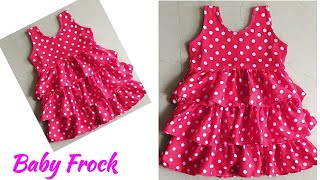 Baby FrockLayer Baby Frock Cutting and Stitching [upl. by Anilyx837]