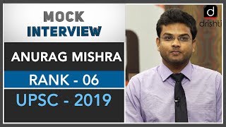 Mock Interview of IFoS Topper  Anurag Mishra Rank 6 2019 [upl. by Johathan855]