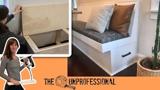 DIY Banquette Bench Bench Seating with Storage [upl. by Shirberg919]