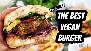 THE BEST VEGAN BURGER  Recipe by Marys Test Kitchen [upl. by Rep647]