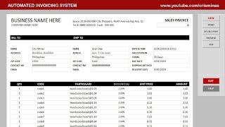 Excel Automated Invoice Generator FREE DOWNLOAD [upl. by Eanil]